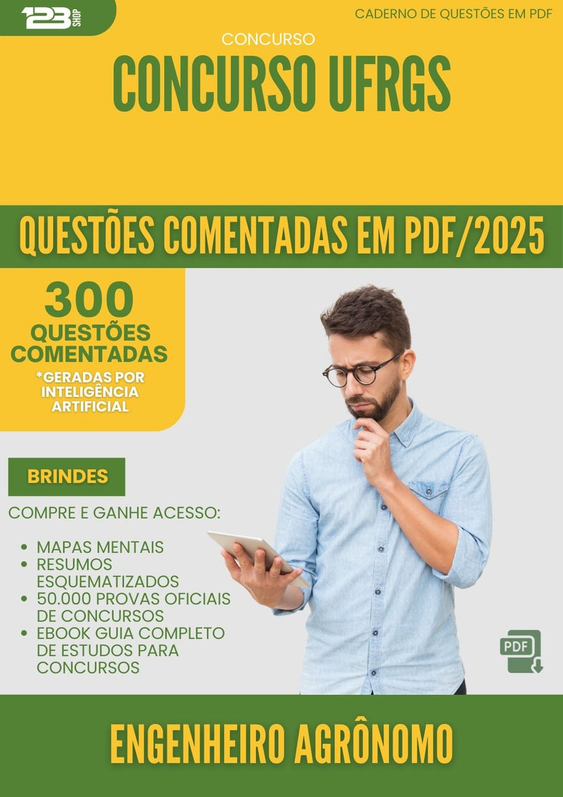 1000 Questões Comentadas para Concurso Engenheiro Agronomo Ufrgs 2025 - 400 Questões