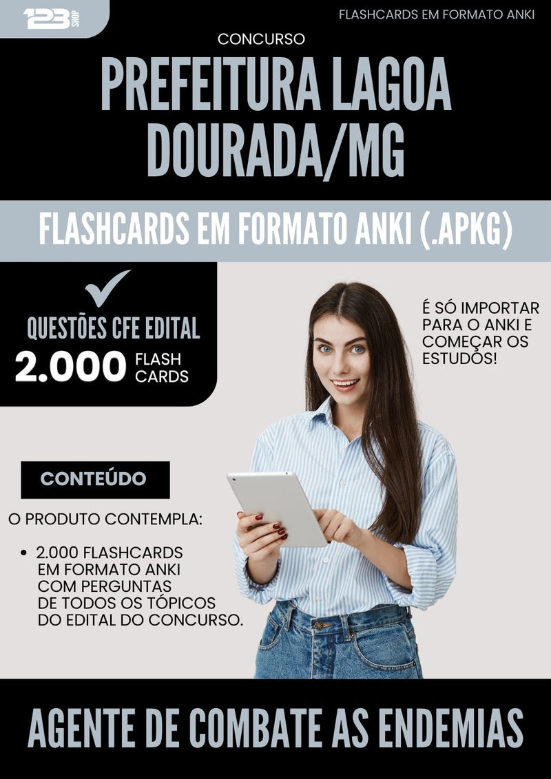 Flashcards para Concurso Agente De Combate As Endemias da Prefeitura Lagoa Dourada Mg 2025 - 2000 Flashcards de Acordo com Edital