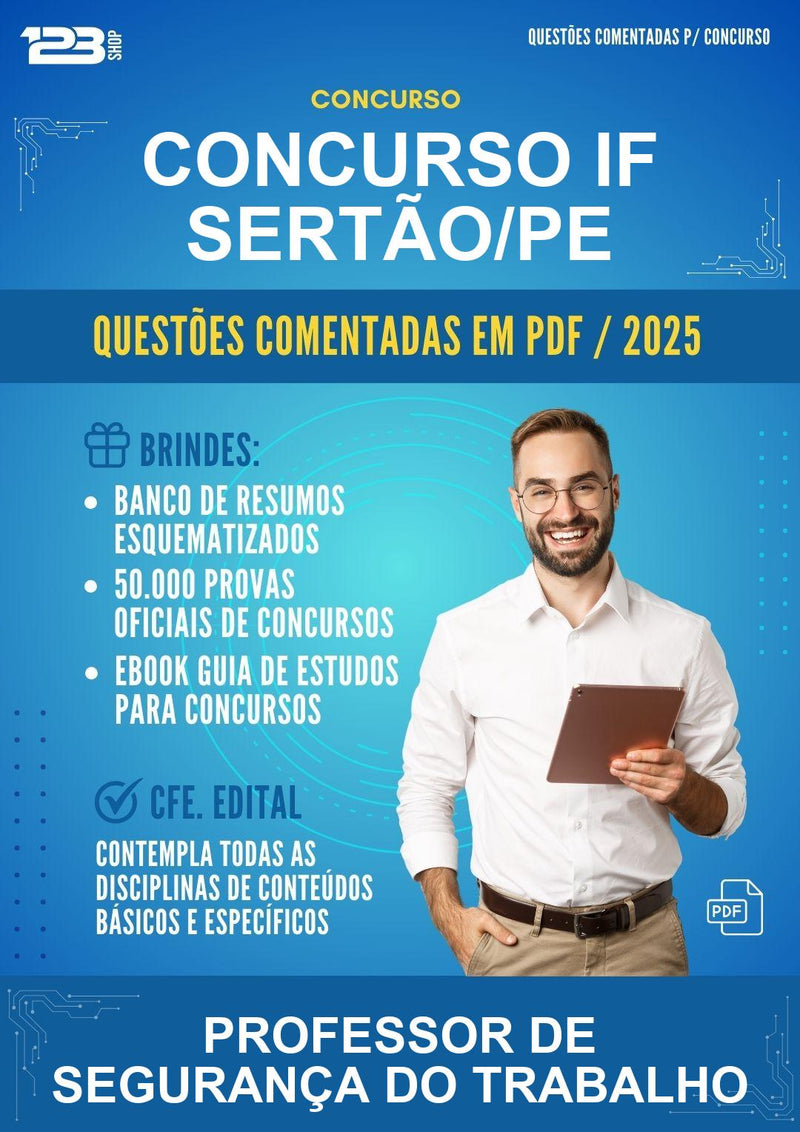 Questões Comentadas para o Concurso If Sertão/PE para Professor de Segurança do Trabalho -400 Questões