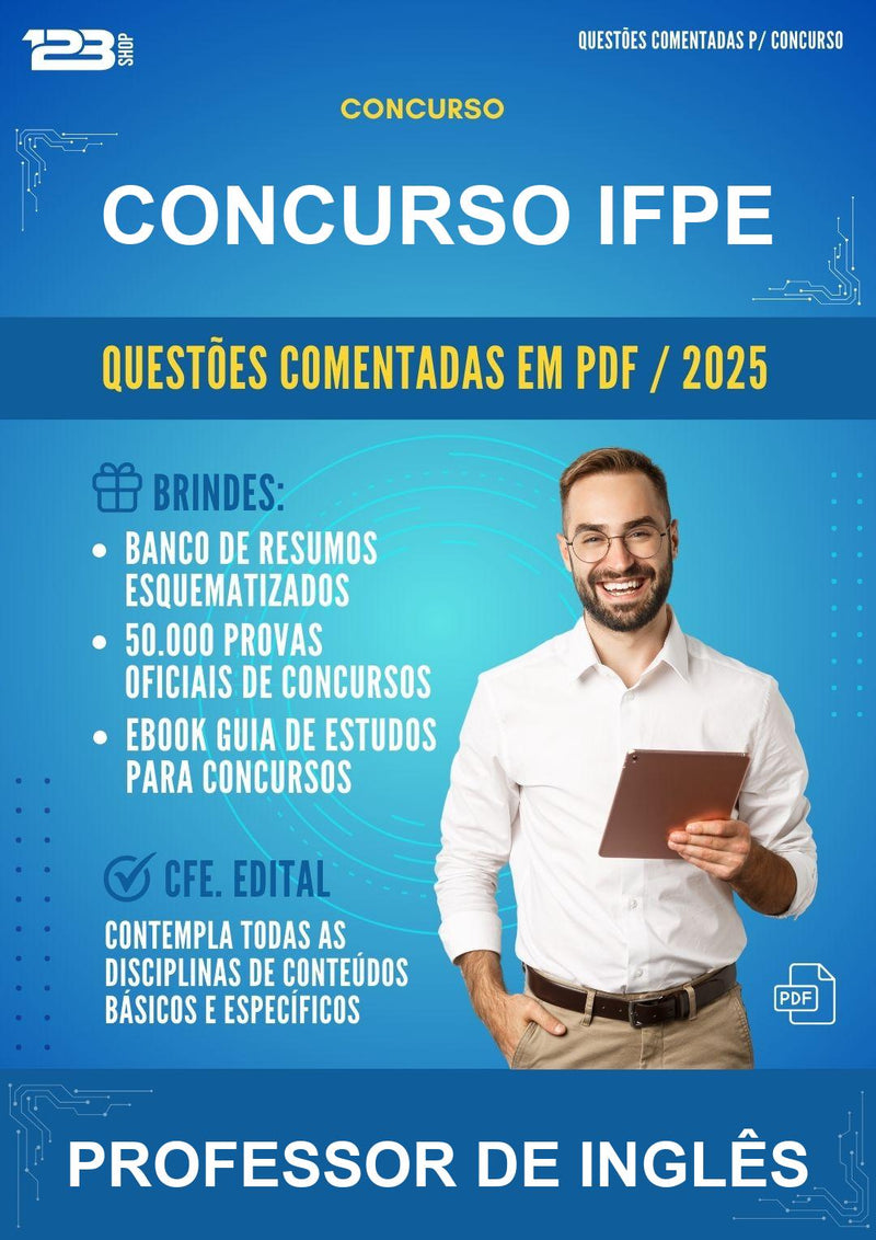 Questões Comentadas para o Concurso Ifpe para Professor de Inglês -400 Questões