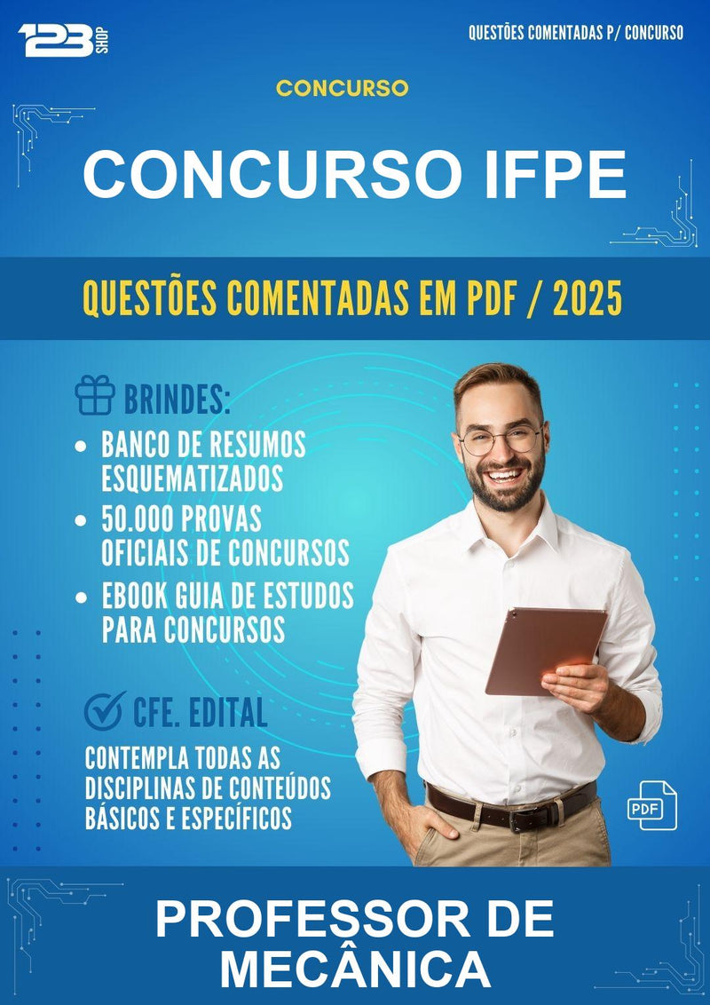 Questões Comentadas para o Concurso Ifpe para Professor de Mecânica -400 Questões
