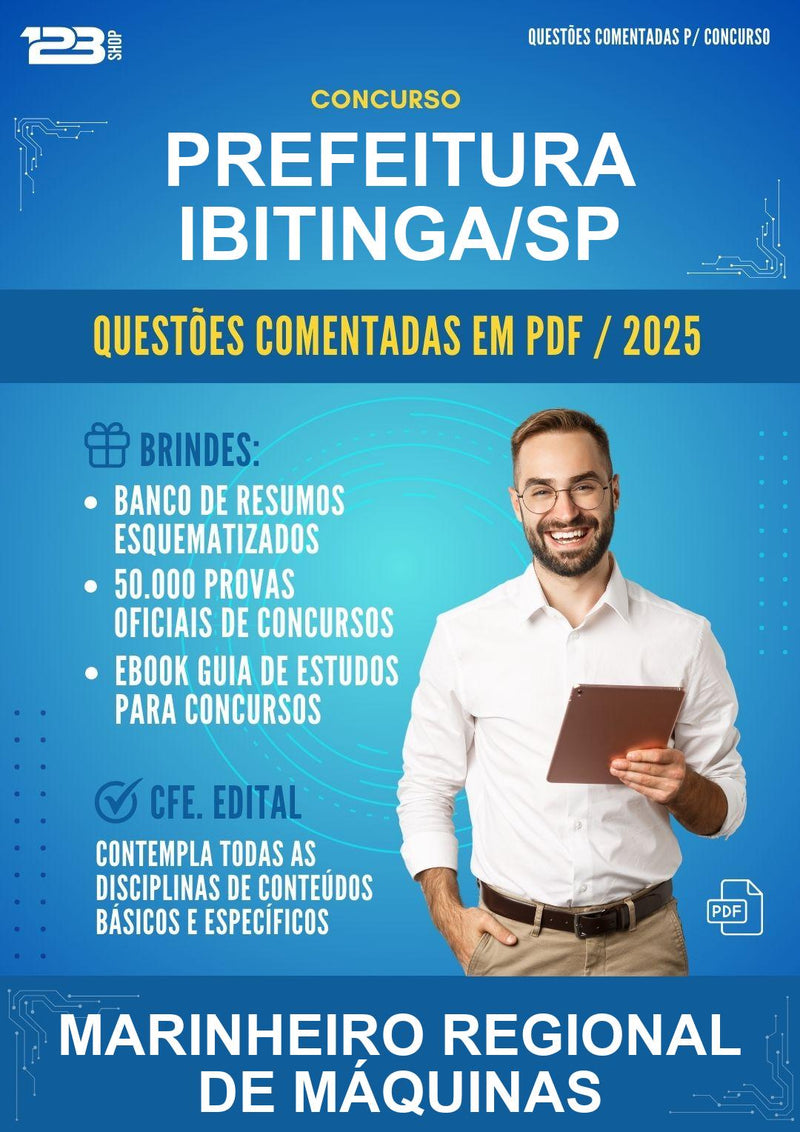 Questões Comentadas para o Concurso Prefeitura Ibitinga/SP para Marinheiro Regional de Máquinas -400 Questões