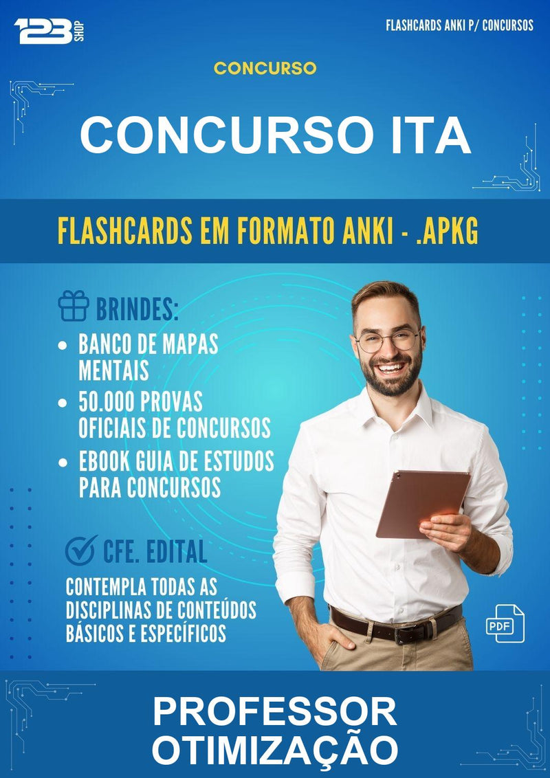 Flashcards Anki para o Concurso Ita para Professor Otimização - 600 Flashcards