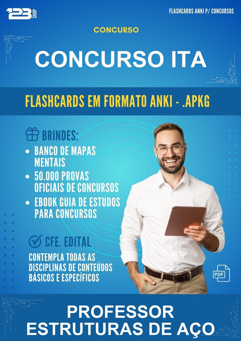 Flashcards Anki para o Concurso Ita para Professor Estruturas de Aço - 600 Flashcards