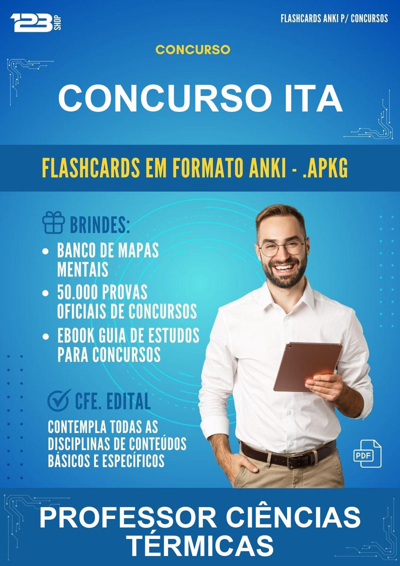Flashcards Anki para o Concurso Ita para Professor Ciências Térmicas - 600 Flashcards