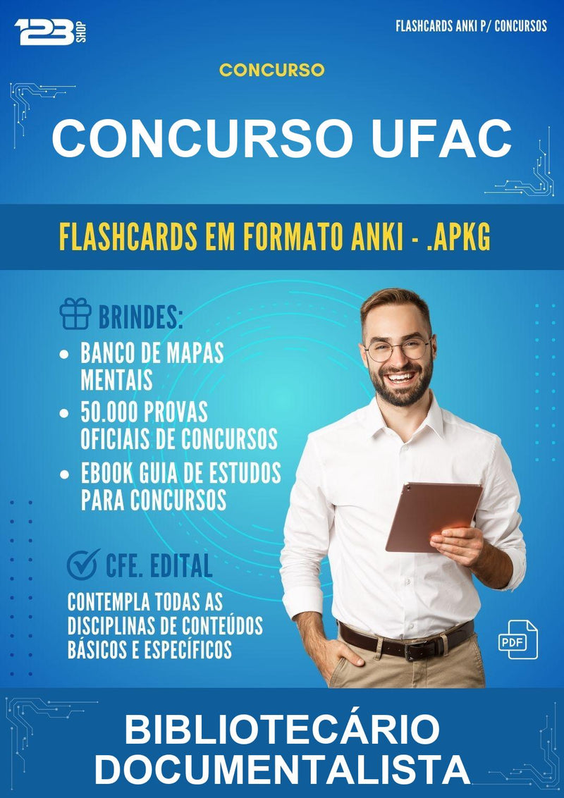 Flashcards Anki para o Concurso Ufac para Bibliotecário Documentalista - 600 Flashcards