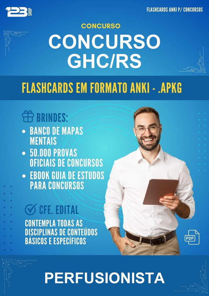 Flashcards Anki para o Concurso Ghc/RS para Perfusionista - 600 Flashcards