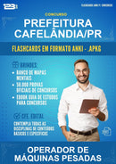 Flashcards Anki para o Concurso Prefeitura Cafelândia/PR para Operador de Máquinas Pesadas - 1.500 Flashcards