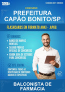 Flashcards Anki para o Concurso Prefeitura Capão Bonito/SP para Balconista de Farmácia - 1.500 Flashcards