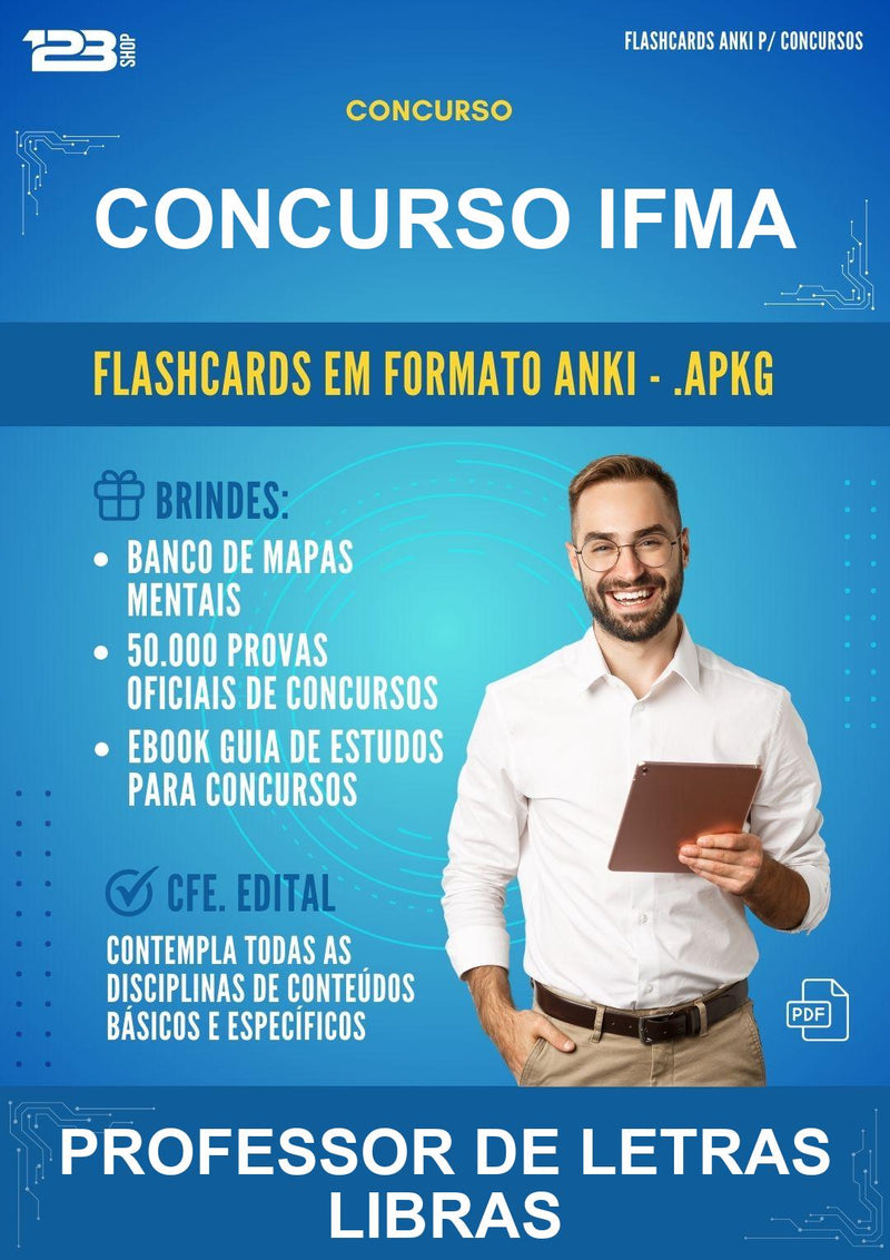 Flashcards Anki para o Concurso Ifma para Professor de Letras Libras - 1.500 Flashcards