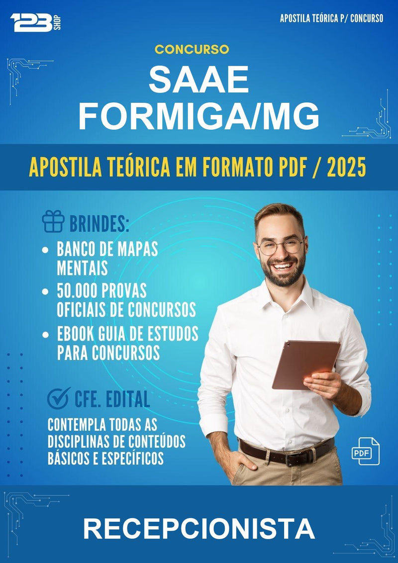 Apostila Teórica para o Concurso Saae Formiga/MG para Recepcionista