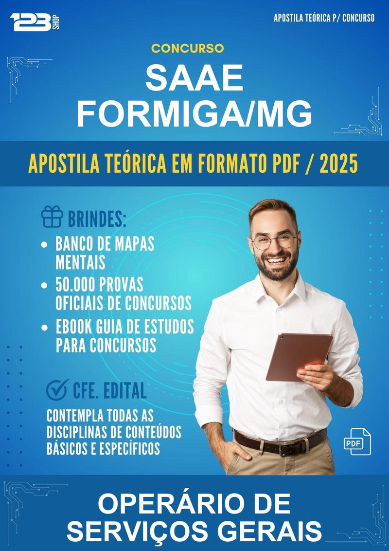 Apostila Teórica para o Concurso Saae Formiga/MG para Operário de Serviços Gerais