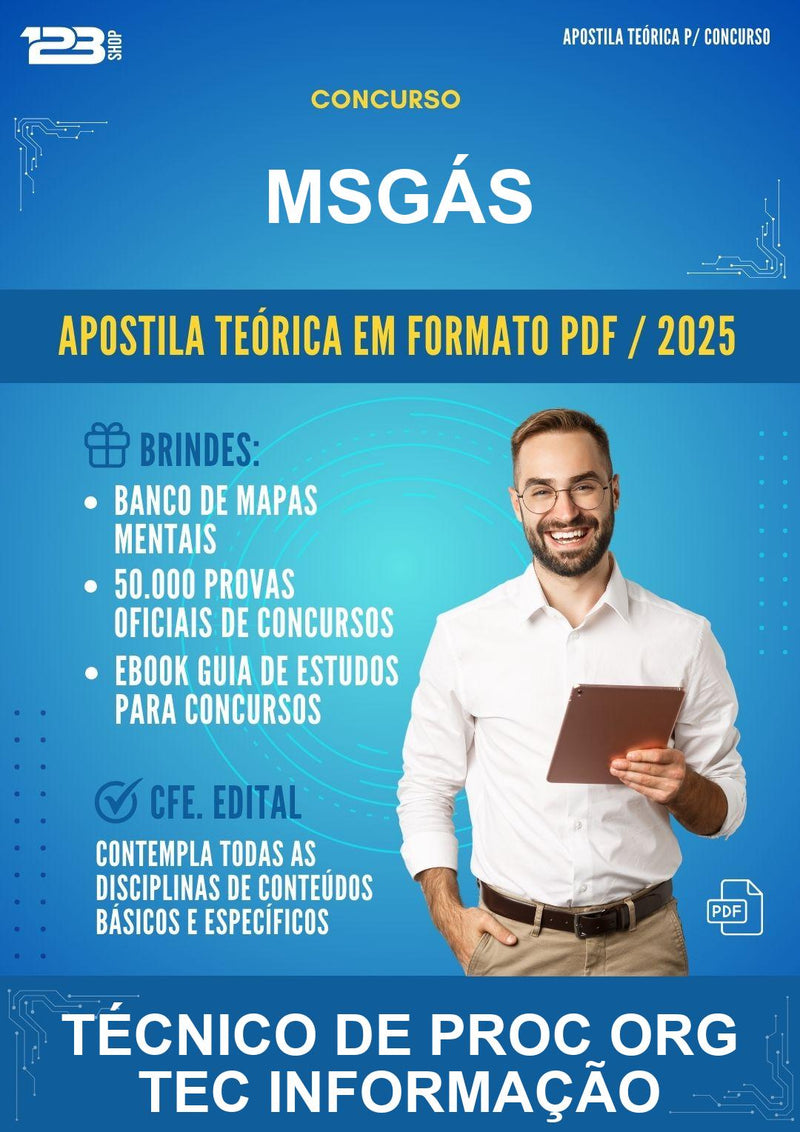Apostila Teórica para o Concurso Msgás para Técnico de Proc Org Tec Informação