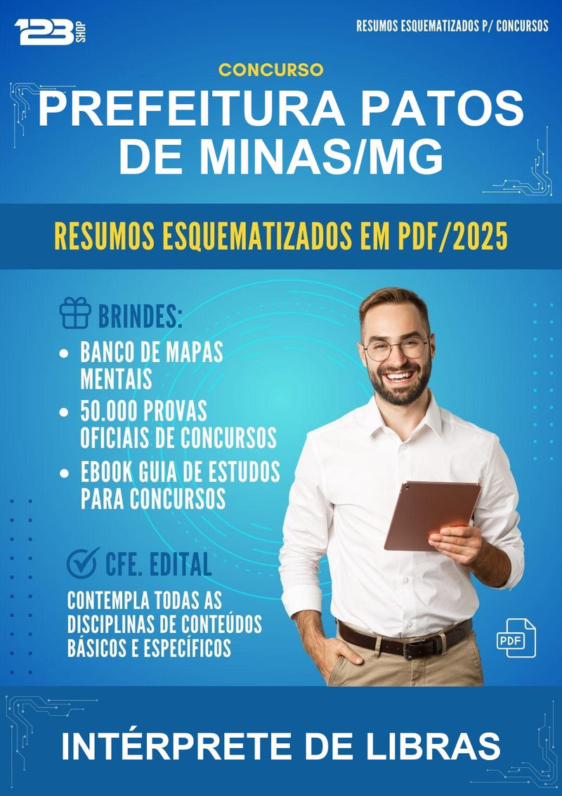 Resumos Esquematizados para o Concurso Prefeitura Patos de Minas/MG para Intérprete de Libras