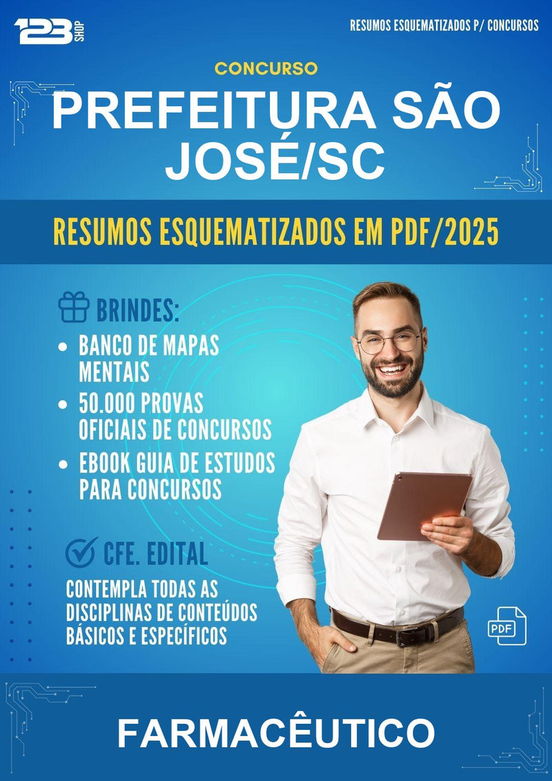 Resumos Esquematizados para o Concurso Prefeitura São José/SC para Farmacêutico