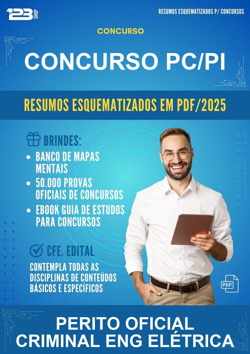 Resumos Esquematizados para o Concurso Pc/PI para Perito Oficial Criminal Eng Elétrica