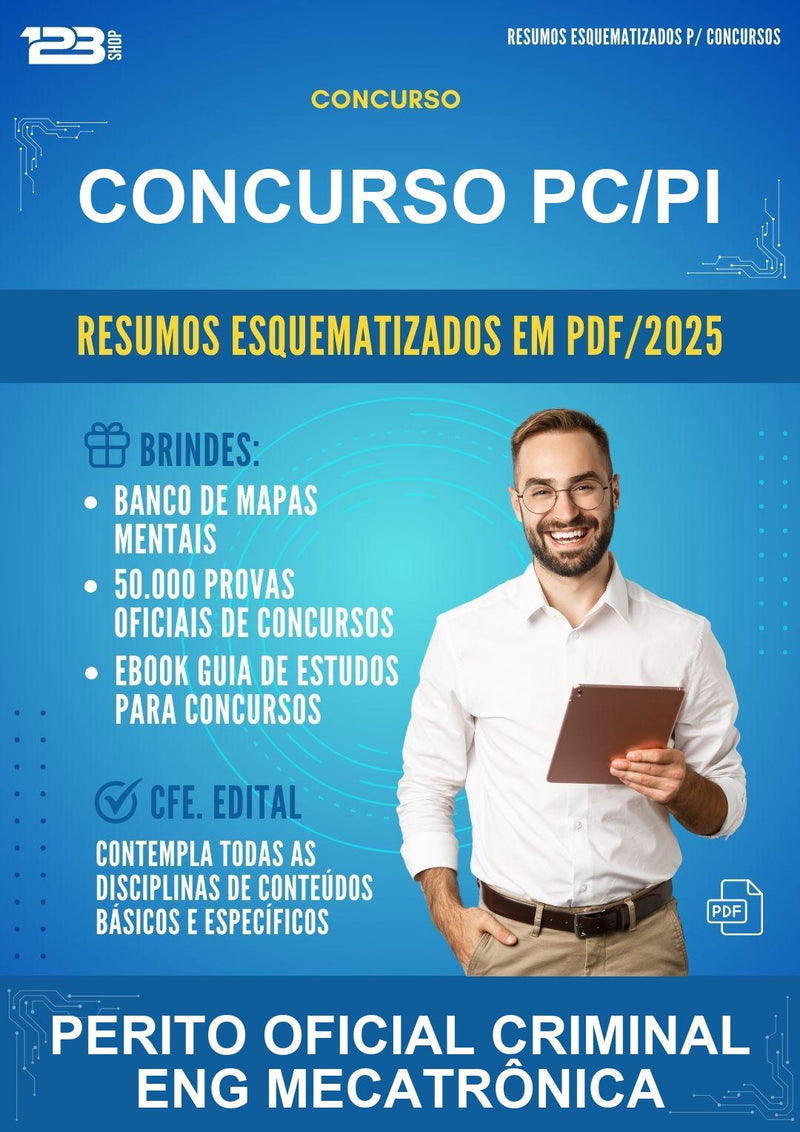 Resumos Esquematizados para o Concurso Pc/PI para Perito Oficial Criminal Eng Mecatrônica