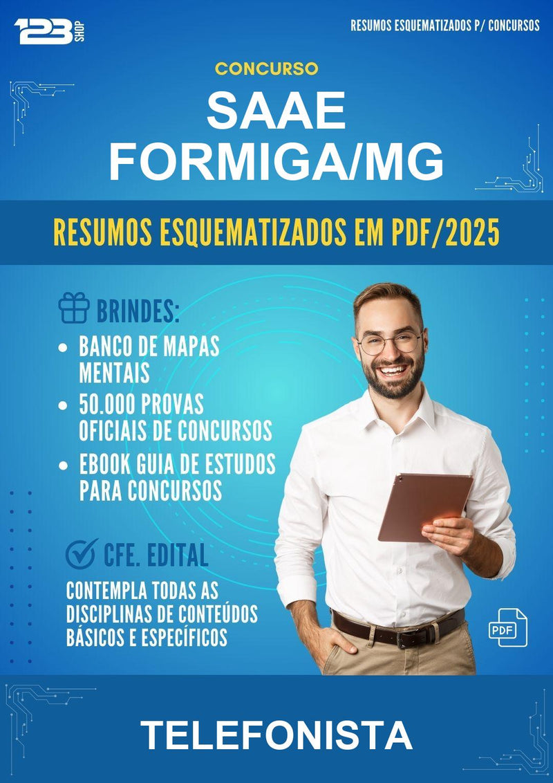 Resumos Esquematizados para o Concurso Saae Formiga/MG para Telefonista