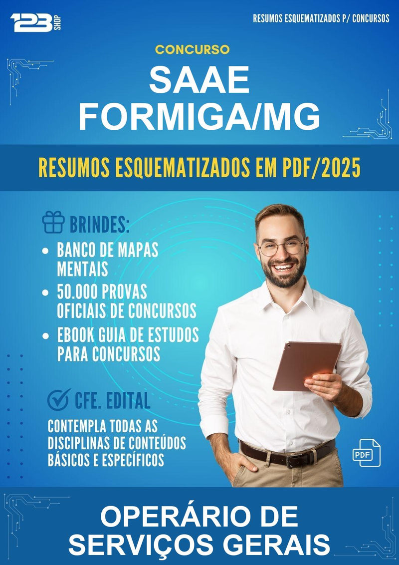 Resumos Esquematizados para o Concurso Saae Formiga/MG para Operário de Serviços Gerais