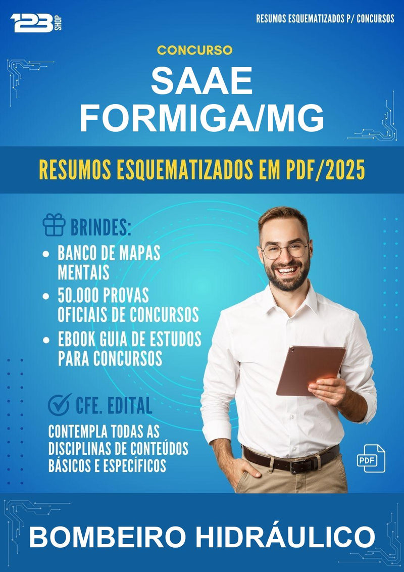 Resumos Esquematizados para o Concurso Saae Formiga/MG para Bombeiro Hidráulico