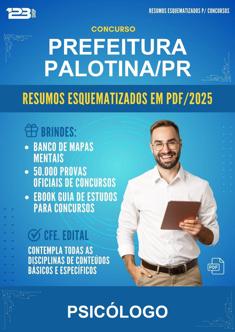 Resumos Esquematizados para o Concurso Prefeitura Palotina/PR para Psicólogo