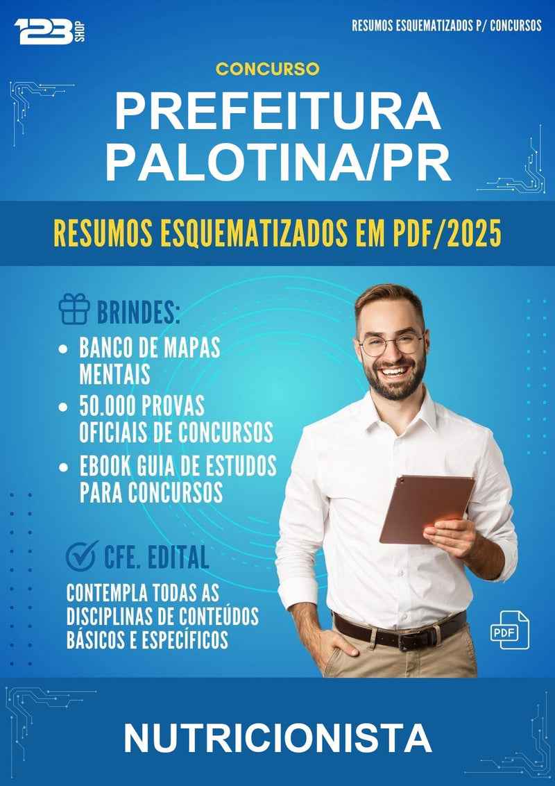 Resumos Esquematizados para o Concurso Prefeitura Palotina/PR para Nutricionista