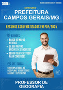 Resumos Esquematizados para o Concurso Prefeitura Campos Gerais/MG para Professor de Geografia