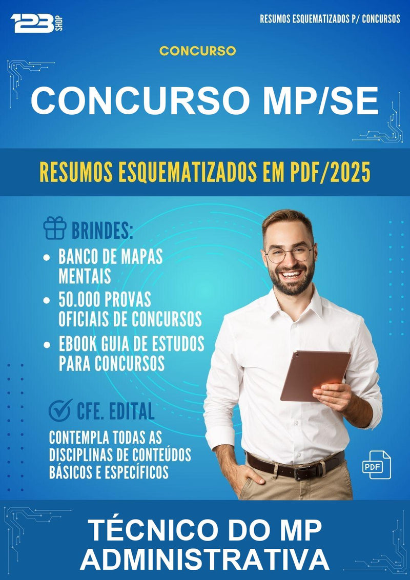 Resumos Esquematizados para o Concurso Mp/SE para Técnico do Mp Administrativa