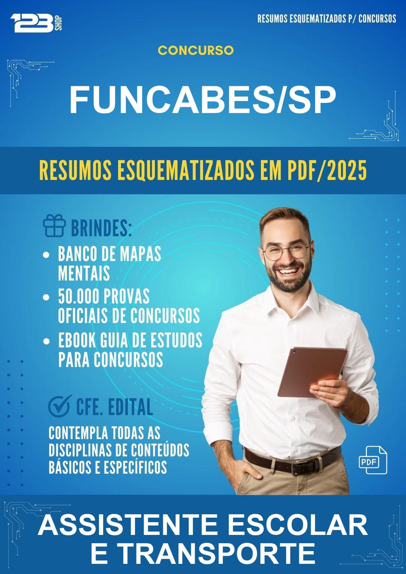 Resumos Esquematizados para o Concurso Funcabes/SP para Assistente Escolar E Transporte