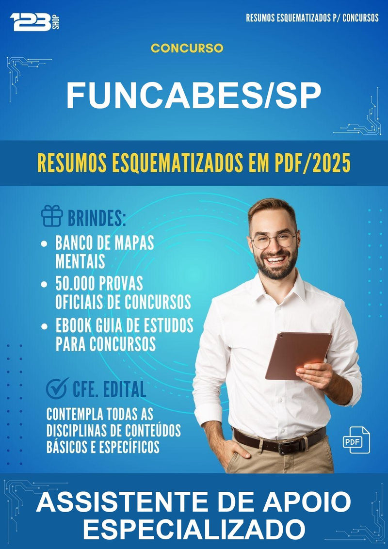 Resumos Esquematizados para o Concurso Funcabes/SP para Assistente de Apoio Especializado