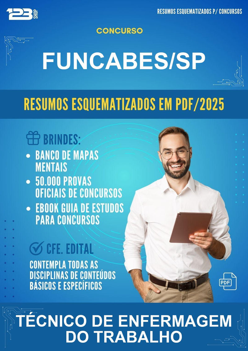Resumos Esquematizados para o Concurso Funcabes/SP para Técnico de Enfermagem do Trabalho