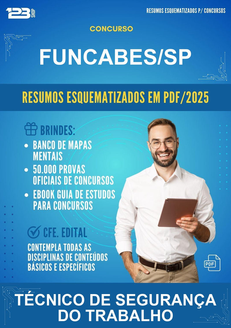 Resumos Esquematizados para o Concurso Funcabes/SP para Técnico de Segurança do Trabalho