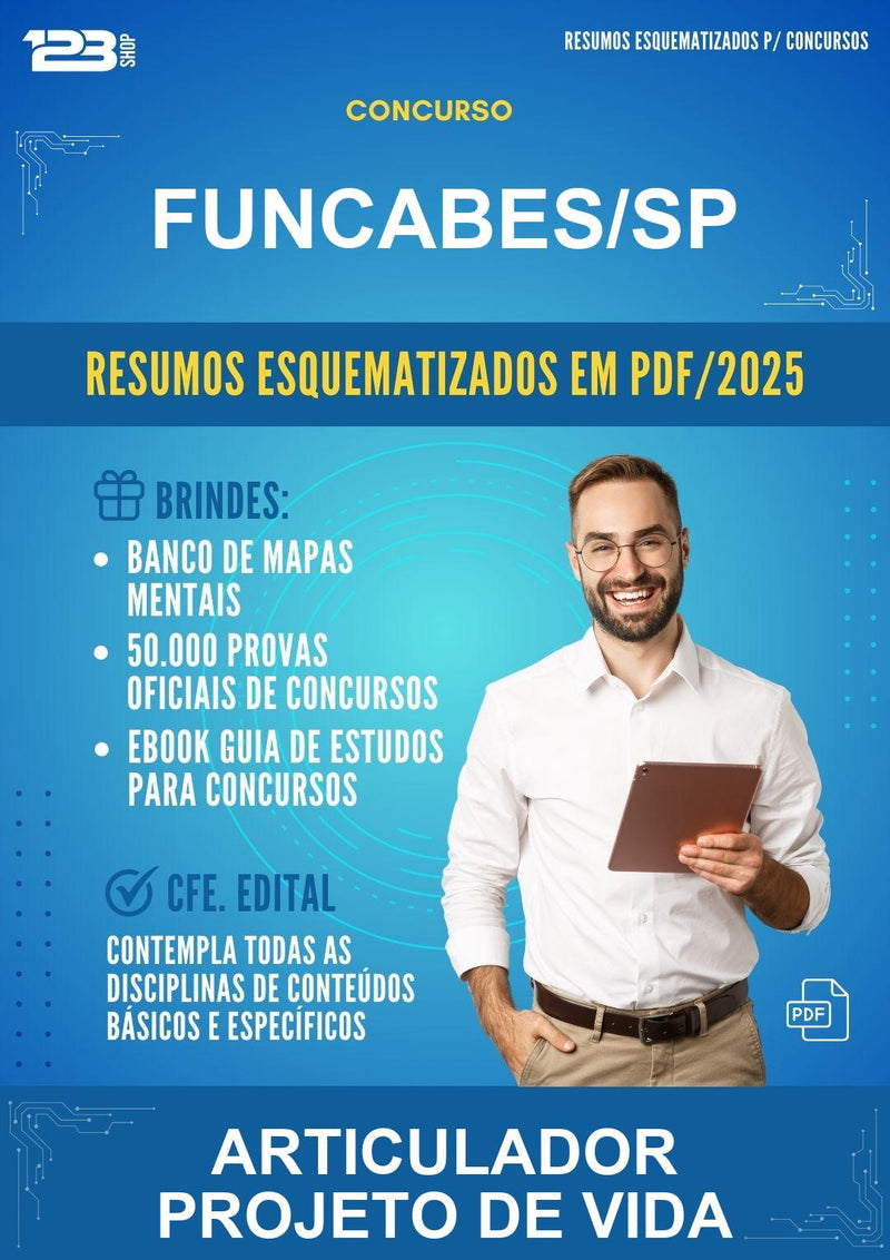 Resumos Esquematizados para o Concurso Funcabes/SP para Articulador Projeto de Vida