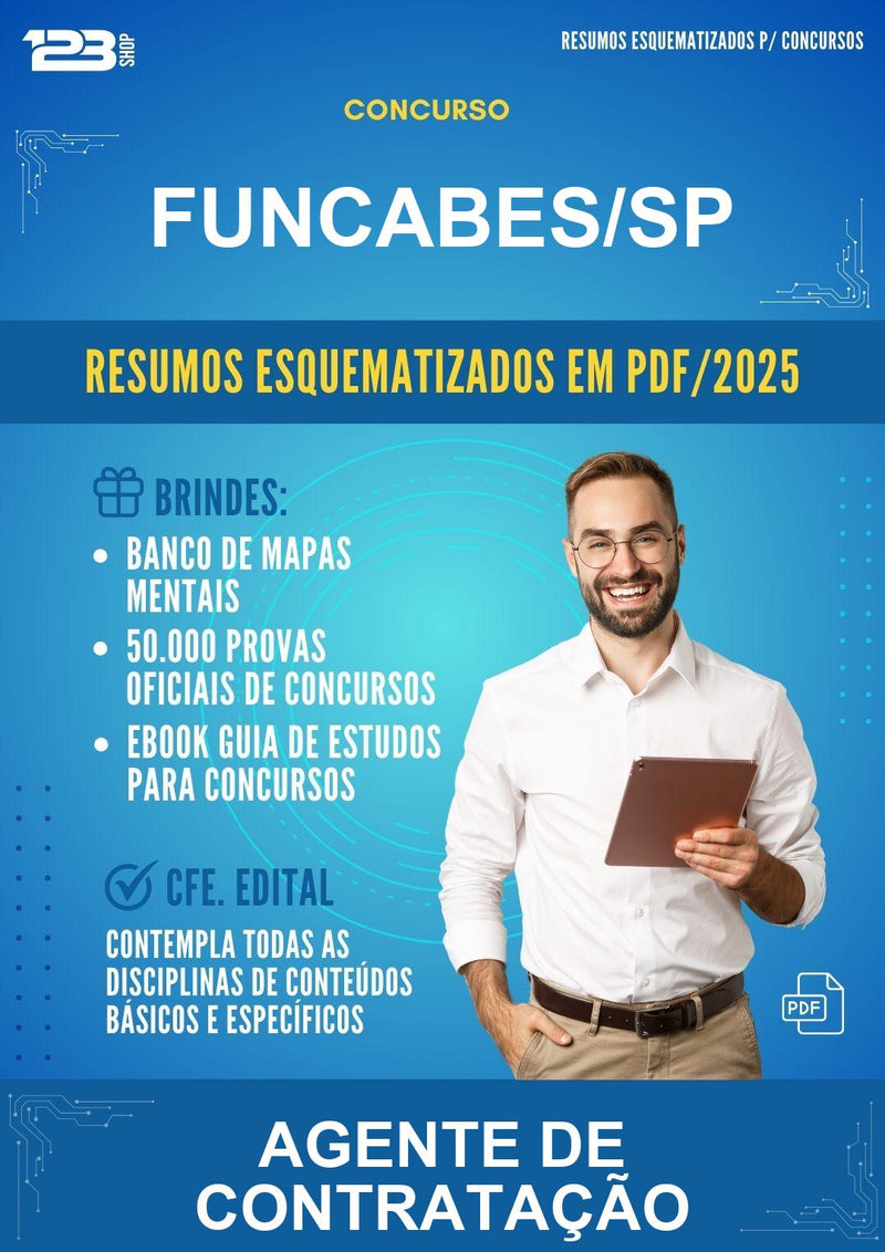 Resumos Esquematizados para o Concurso Funcabes/SP para Agente de Contratação