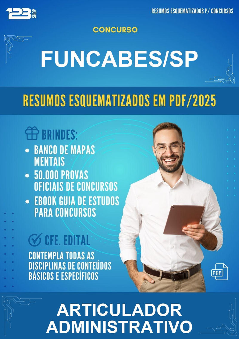 Resumos Esquematizados para o Concurso Funcabes/SP para Articulador Administrativo