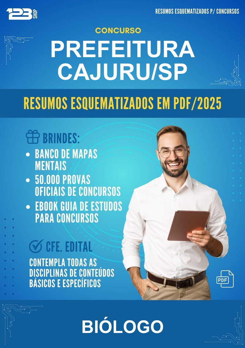 Resumos Esquematizados para o Concurso Prefeitura Cajuru/SP para Biólogo