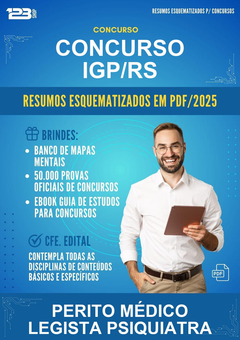 Resumos Esquematizados para o Concurso Igp/RS para Perito Médico Legista Psiquiatra