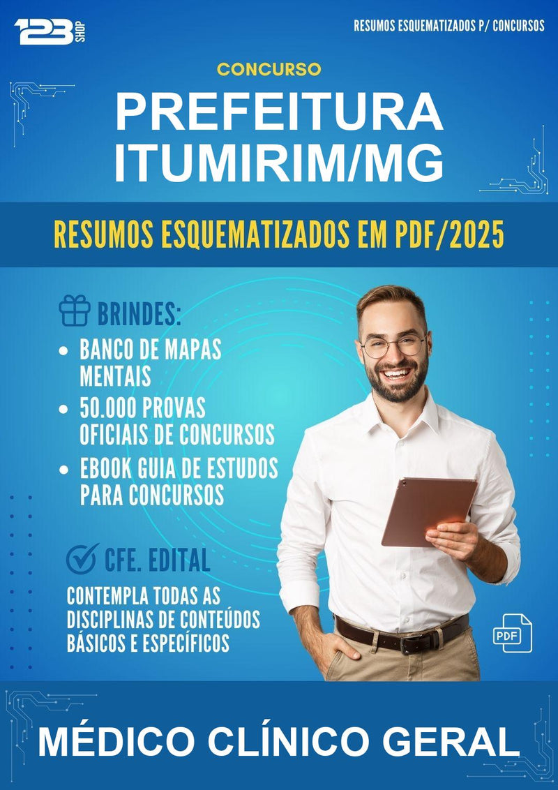 Resumos Esquematizados para o Concurso Prefeitura Itumirim/MG para Médico Clínico Geral