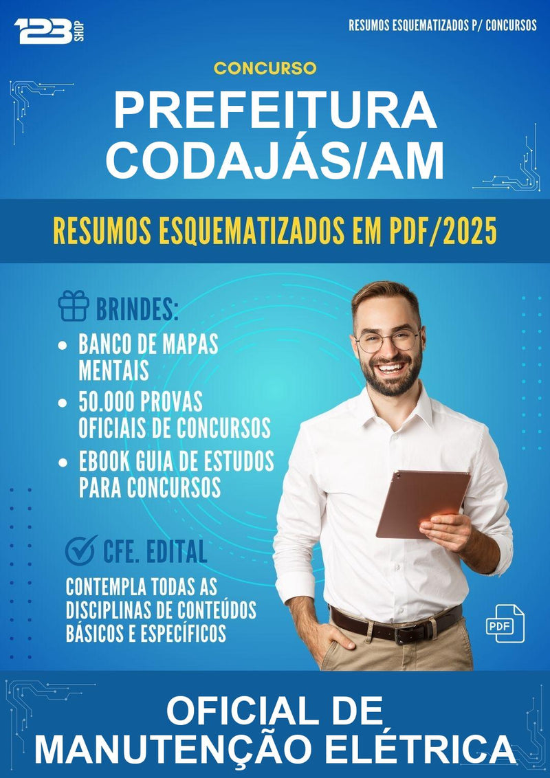 Resumos Esquematizados para o Concurso Prefeitura Codajás/AM para Oficial de Manutenção Elétrica