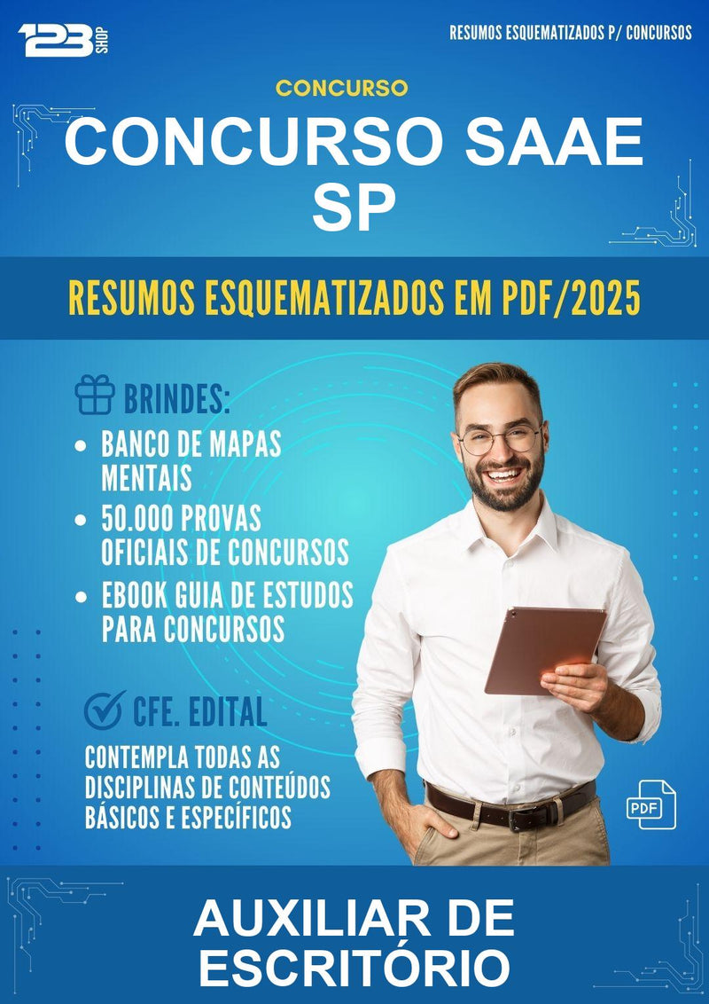 Resumos Esquematizados para o Concurso Saae Sp para Auxiliar de Escritório