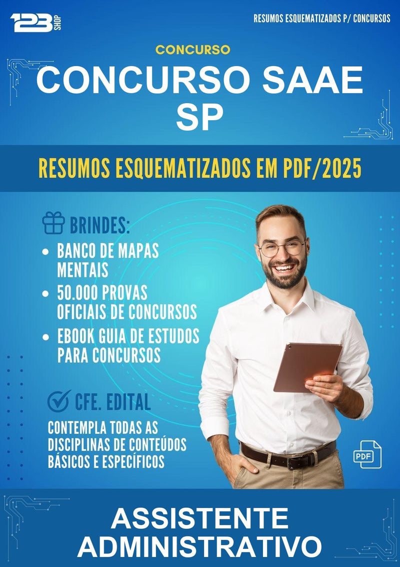 Resumos Esquematizados para o Concurso Saae Sp para Assistente Administrativo