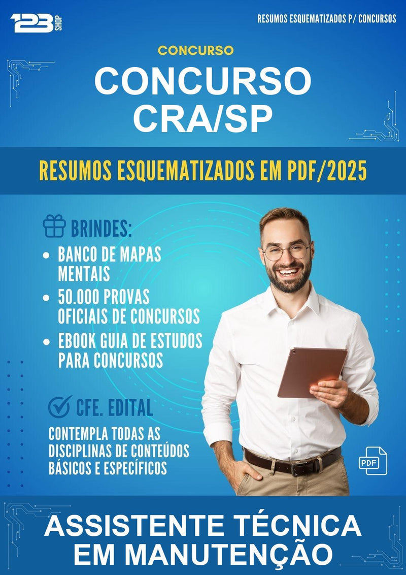 Resumos Esquematizados para o Concurso Cra/SP para Assistente Técnica Em Manutenção