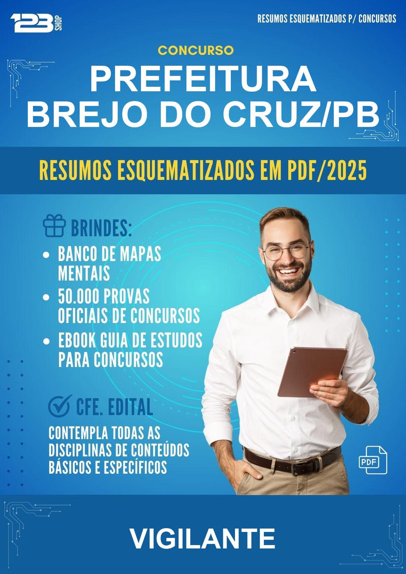 Resumos Esquematizados para o Concurso Prefeitura Brejo do Cruz/PB para Vigilante