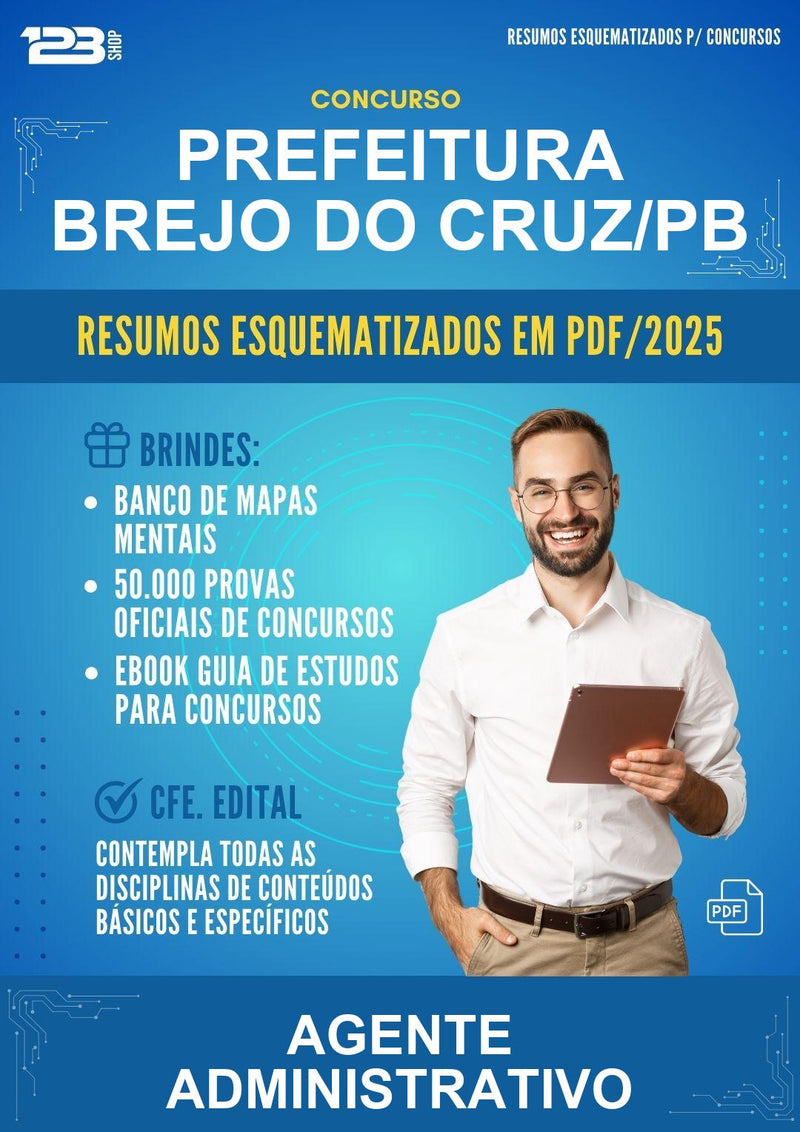 Resumos Esquematizados para o Concurso Prefeitura Brejo do Cruz/PB para Agente Administrativo