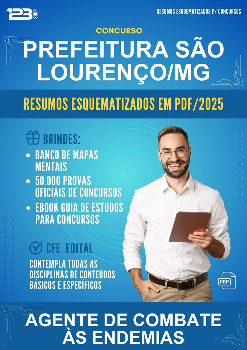 Resumos Esquematizados para o Concurso Prefeitura São Lourenço/MG para Agente de Combate Às Endemias