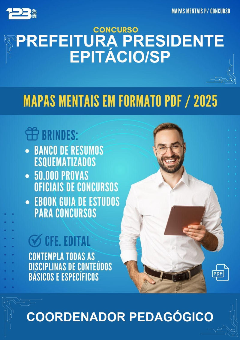 Mapas Mentais para o Concurso Prefeitura Presidente Epitácio/SP para Coordenador Pedagógico