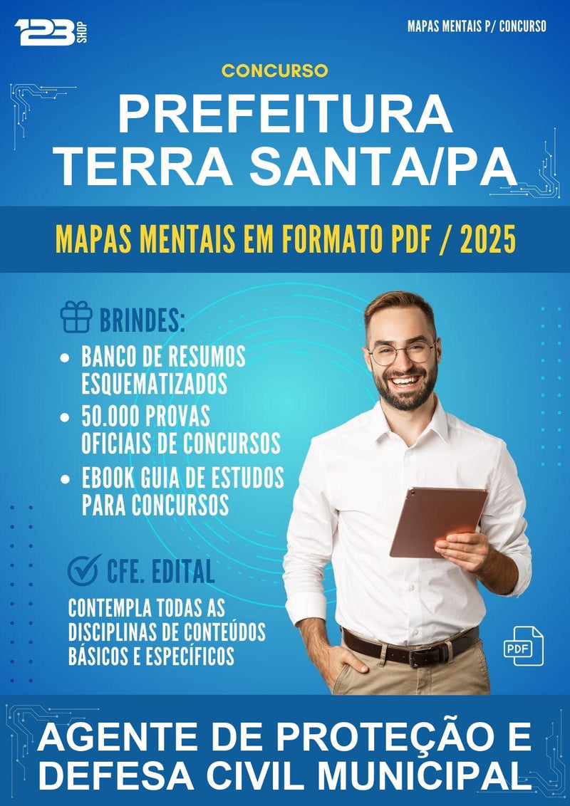 Mapas Mentais para o Concurso Prefeitura Terra Santa/PA para Agente de Proteção E Defesa Civil Municipal
