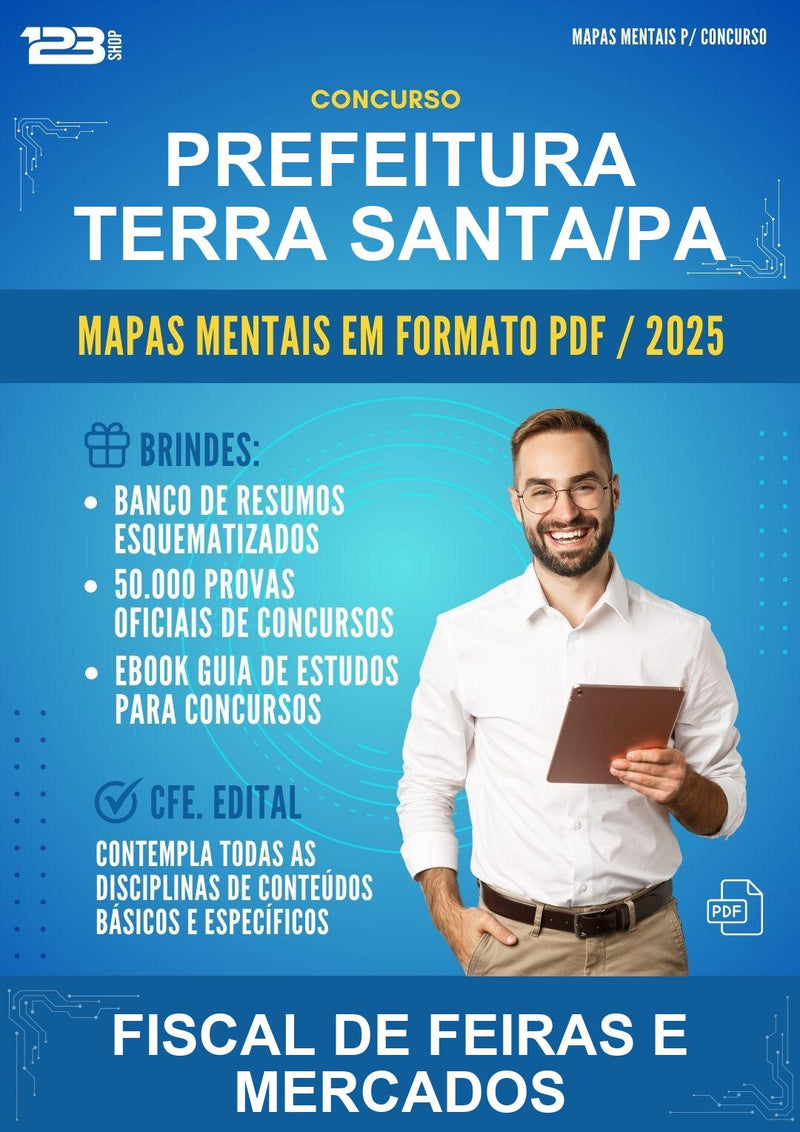 Mapas Mentais para o Concurso Prefeitura Terra Santa/PA para Fiscal de Feiras E Mercados