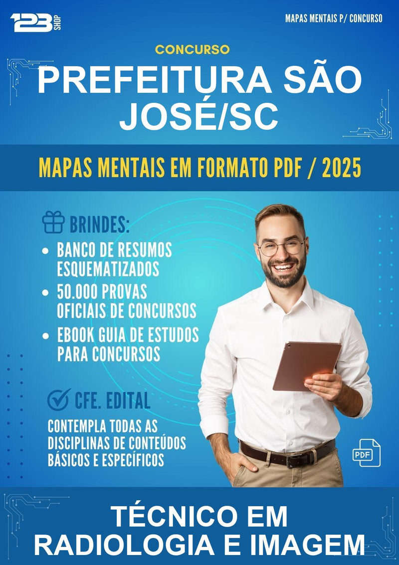 Mapas Mentais para o Concurso Prefeitura São José/SC para Técnico Em Radiologia E Imagem