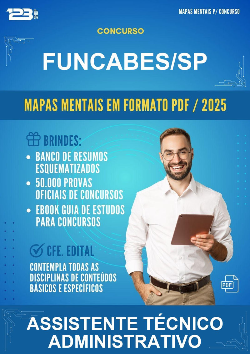 Mapas Mentais para o Concurso Funcabes/SP para Assistente Técnico Administrativo